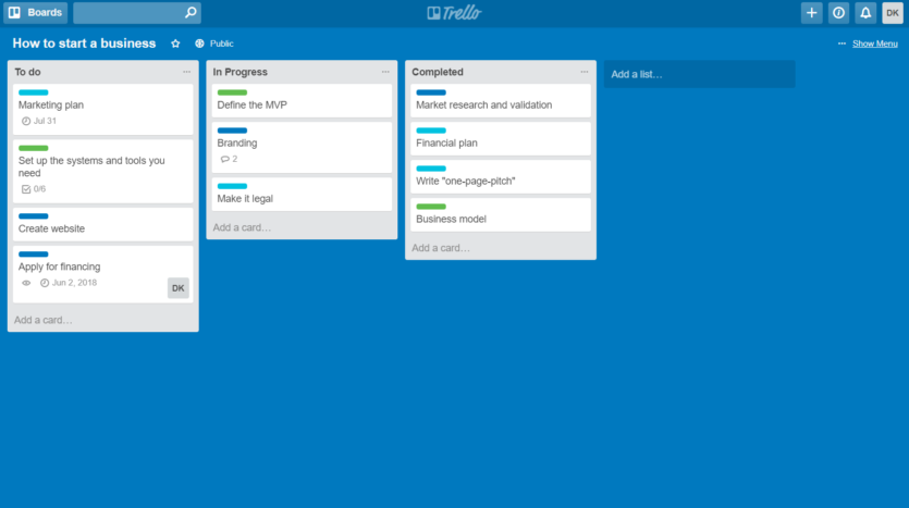 trello board